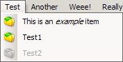 ItalicMenuExample